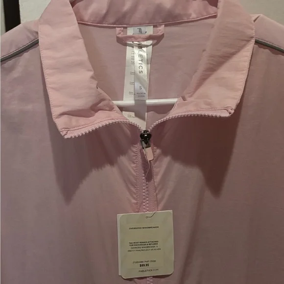 Light Pink Women's Windbreaker Jacket - Picture 4 of 8